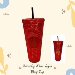 STARBUCKS University of Las Vegas UNLV Red Bling Cold Cup Tumbler Venti 24oz